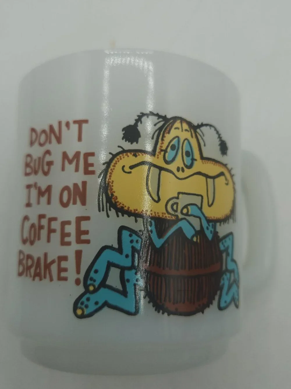 Glasbake milk glass mug 
